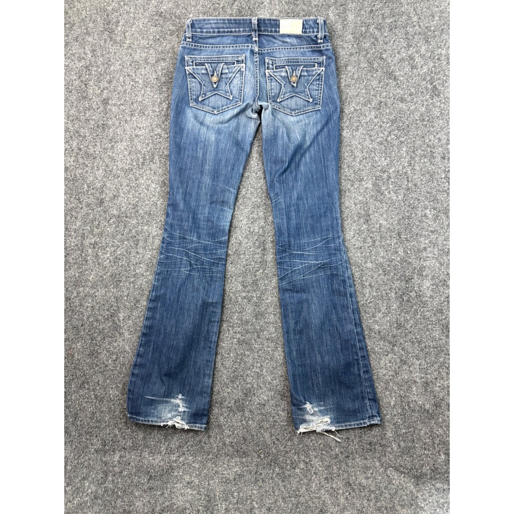 People's Liberation Flare Jeans Women's Size‎ 26 USA Made Star Pocket Low Rise